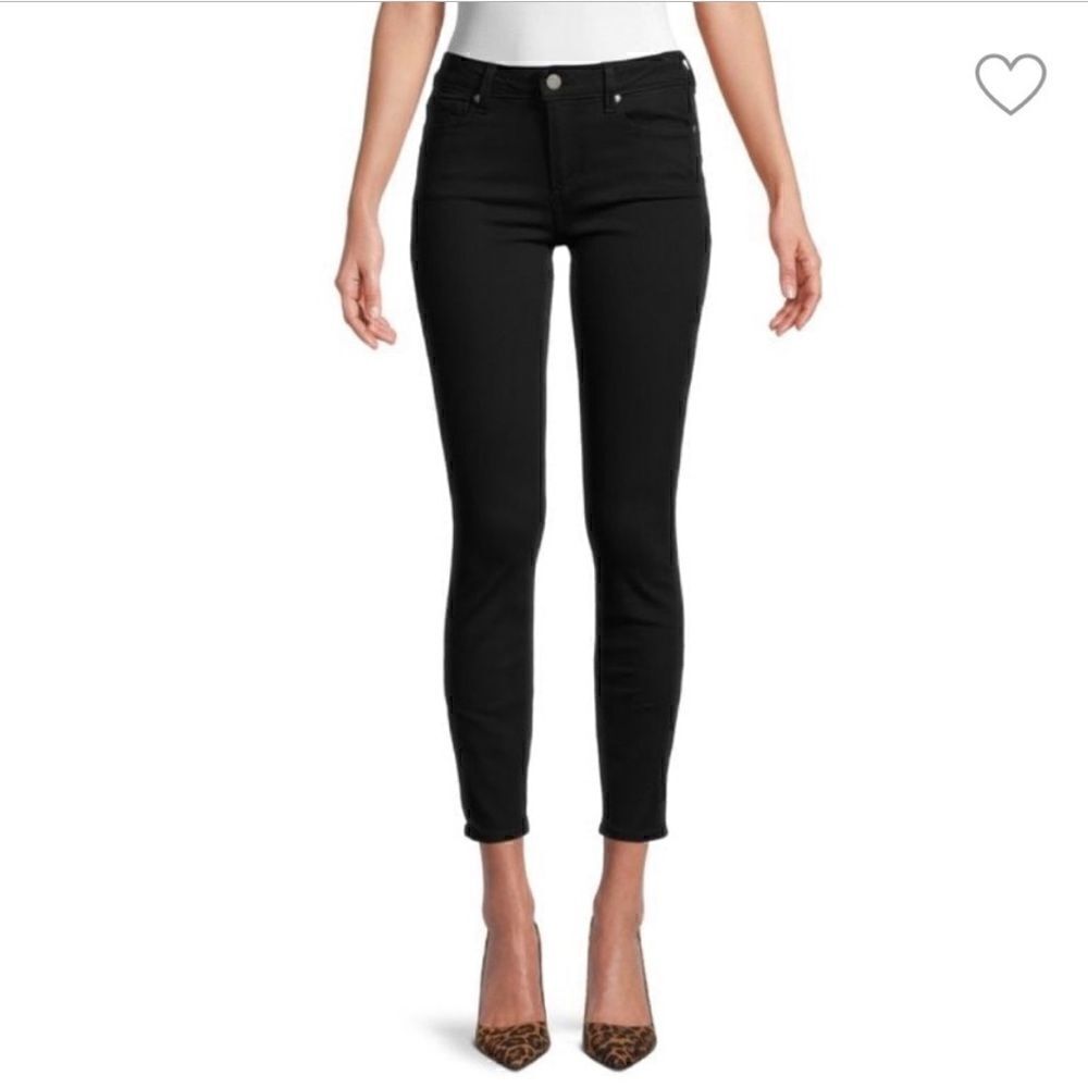 PAIGE Verdugo Skinny Ankle Jeans Petite Black Overdye